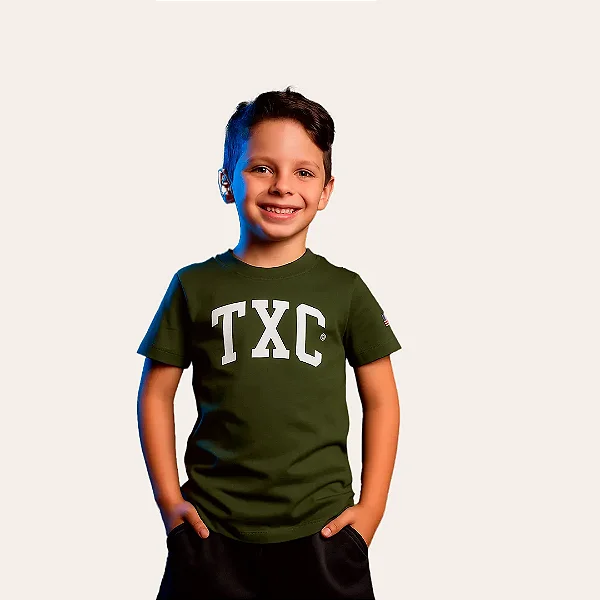 CAMISETA TXC INFANTIL CUSTOM MC ESTAMPADO VERDE MILITAR 19737I