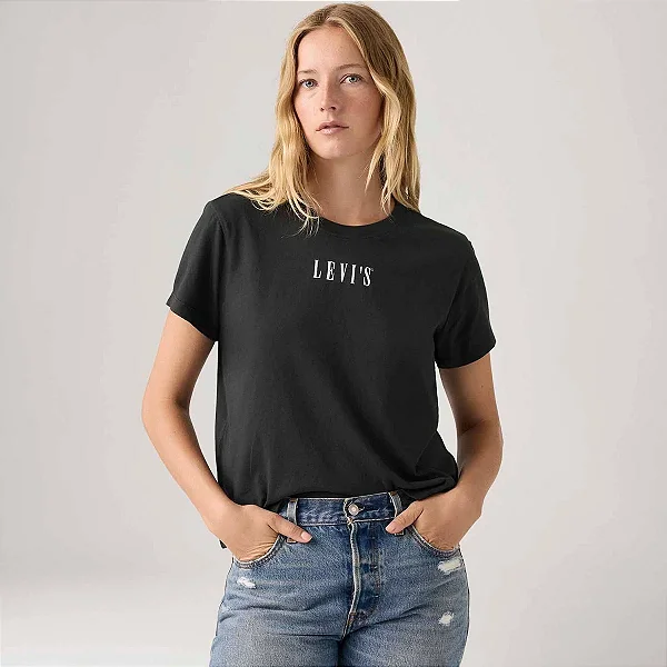 CAMISETA LEVI'S FEMININA GRAPHIC TEE PRETA BORDADA LB0013332