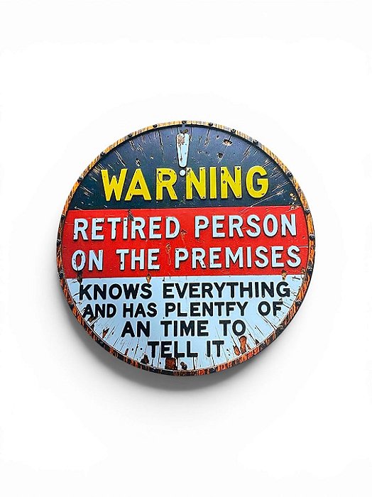 PLACA DECORATIVA WARNING