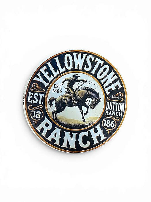 PLACA DECORATIVA YELLOWSTONE RANCH