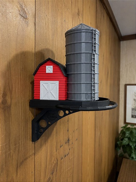 ALIMENTADOR PASSAROS SILO VERMELHO GRANDE 23x15x22cm