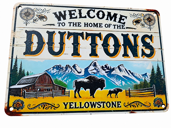 PLACA DECORATIVA WELCOME DUTTONS