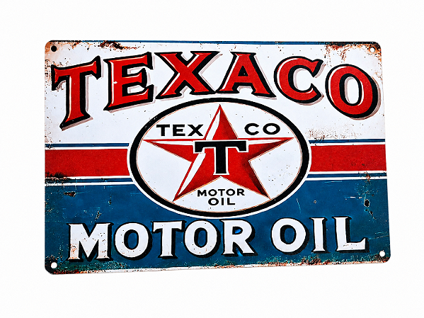 PLACA DECORATIVA TEXACO MOTOR OIL