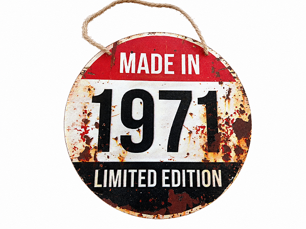 PLACA DECORATIVA MADE IN 1971