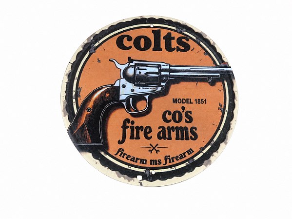 PLACA DECORATIVA COLTS MODEL 1851