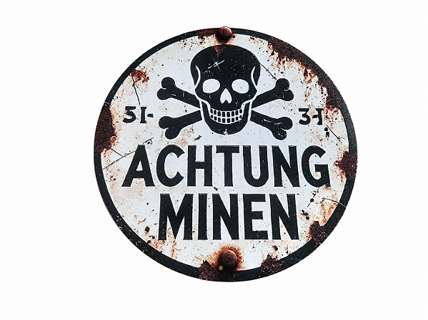 PLACA DECORATIVA ACHTUNG MINEN