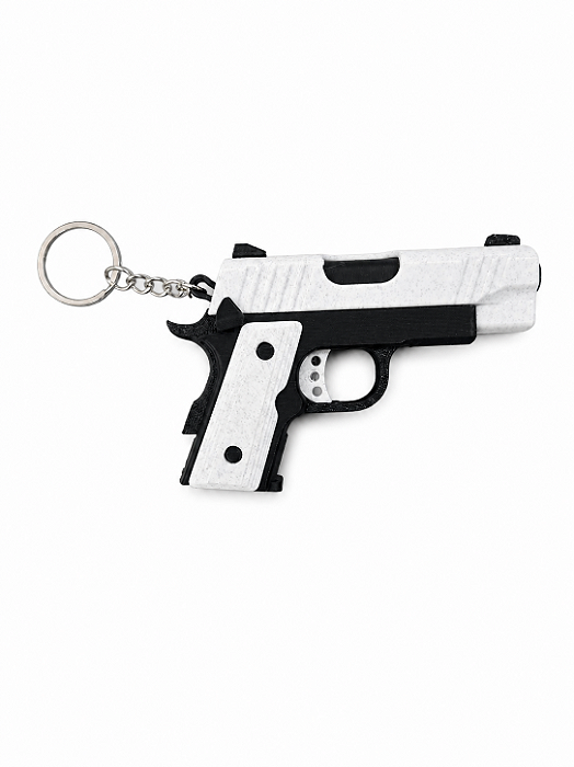CHAVEIRO ARMA PRETO/BRANCO
