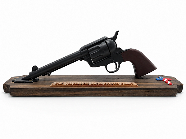 REPLICA COLT PEACEMAKER 4"MODEL. CAVALLARY .45 SUPORTE/CRUZ CAB/MARROM