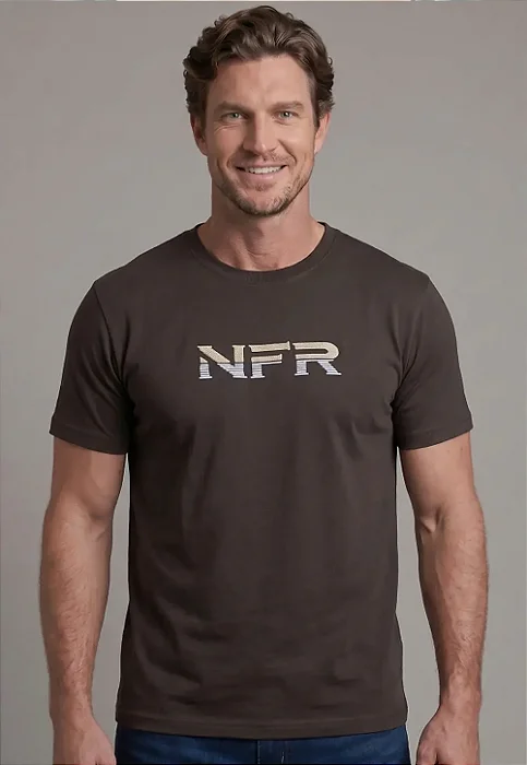 CAMISETA NFR MASC LOGO BORDADO CAFÉ CMS1312
