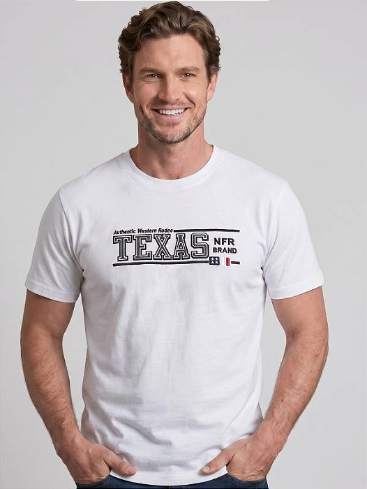 CAMISETA NFR MASC RODEO TEXAS BRANCA CMS1175