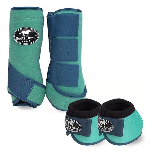 BOOTS HORSE KIT BOLETEIRA E CLOCHE VERDE AGUA 7181