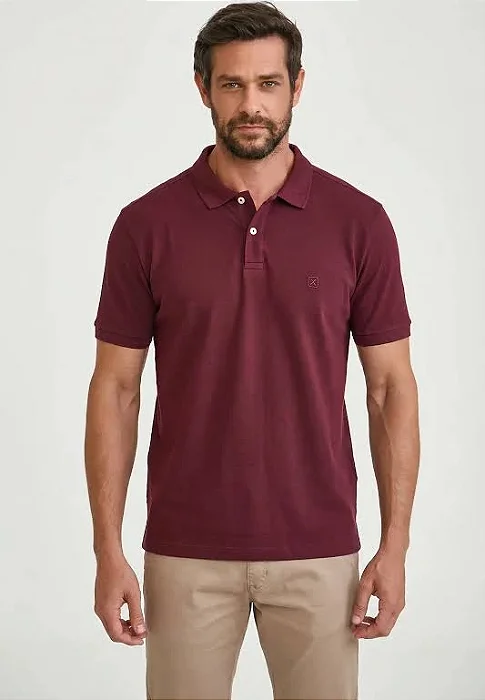 POLO TXC MASC PIQUET REGULAR BORDO 6956