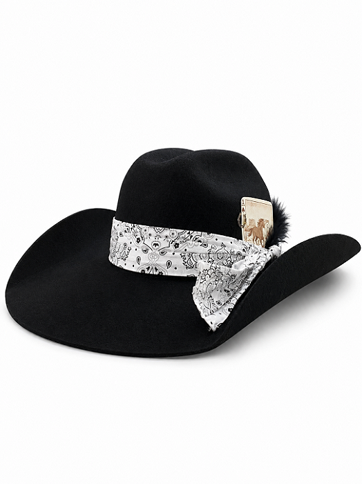 CHAPEU PRALANA ARIZONA SPIRIT ABA/10 QUADRADA PRETO 14728
