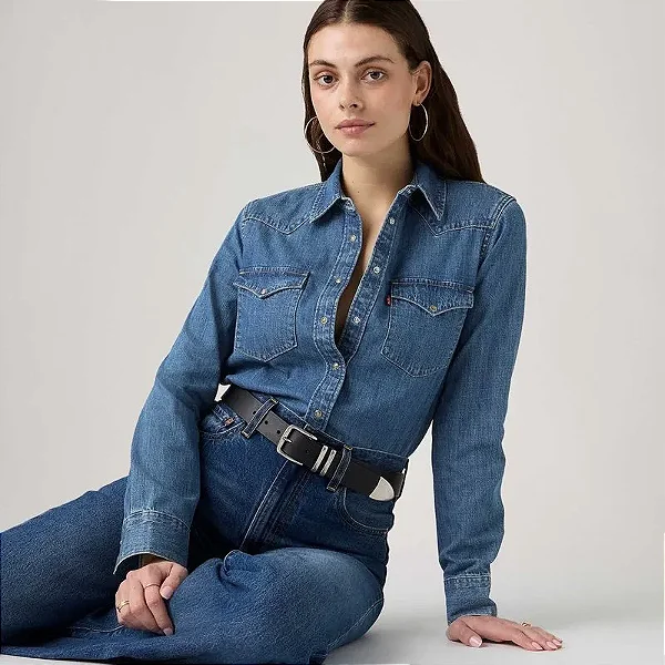 CAMISA LEVI'S JEANS FEMININA HERITAGE WESTERN ESCURA 007WT0000