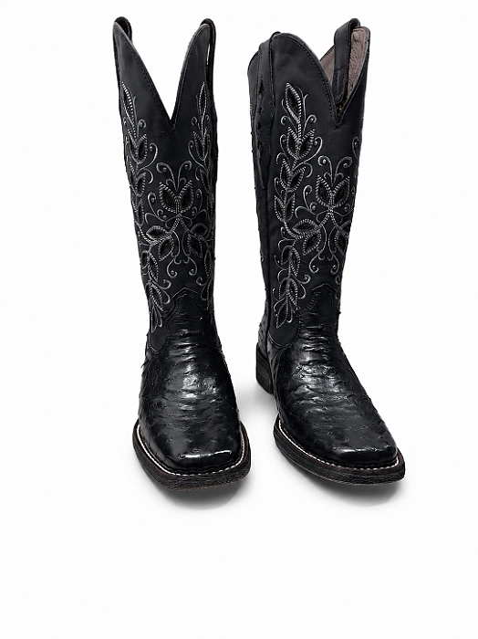 BOTA VIMAR AVESTRUZ FOSSIL PRETO 13252