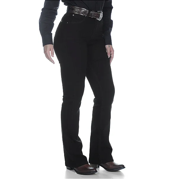 CALÇA WRANGLER FEM LYCRA BOOT CUT PRETA 09MWZPD32