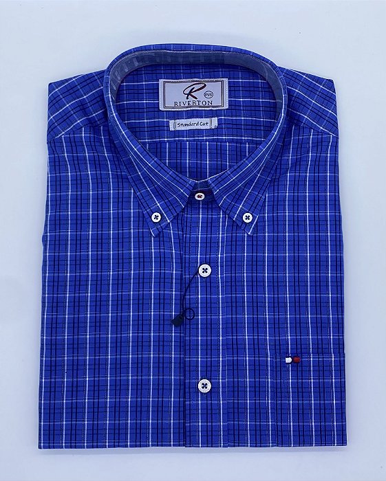 CAMISA RIVERTON AZUL 030/539 REGULAR FIT