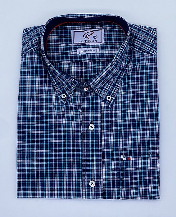 CAMISA RIVERTON XADREZ MC 030471 REGULAR FIT