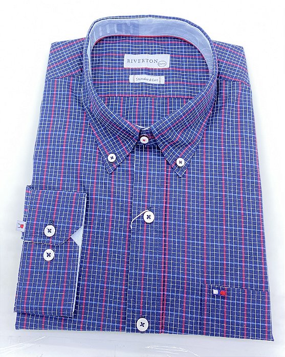 CAMISA RIVERTON AZUL ML 010 727