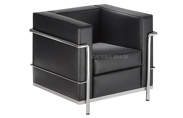 Sofá para Recepção de Escritório 1 Lugar Luxes Almofadas Removíveis Cadeira Brasil