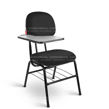 Cadeira Escolar Universitária Secretária Fixa Ravan RVS11 Preto Sintético