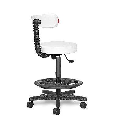 Cadeira Mocho Caixa Alto para Maca Estética, Odontologia, Tatuador, Fisioterapia Cadeira Brasil Slim CB 1542 PTM