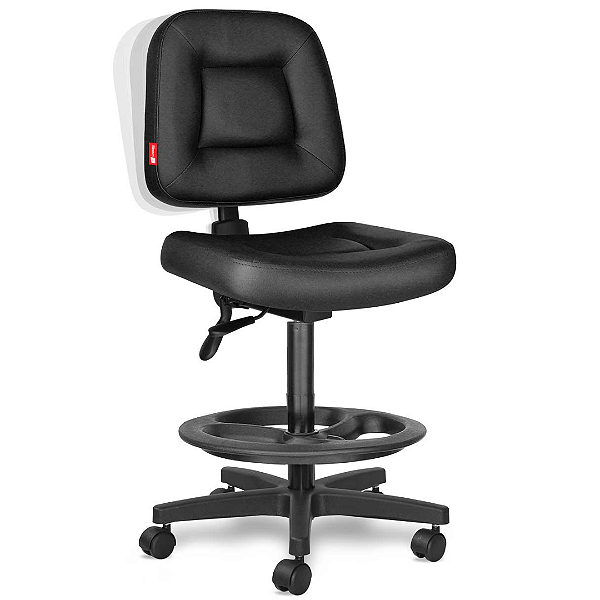 Cadeira Caixa Alta Ergonômica Executiva Portaria e Recepção Cadeira Brasil Siena CB 1480 Rodinhas FTS PTE