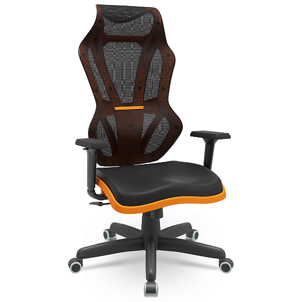 Cadeira Gamer Escritório Laranja Vizon Relax Tela PX094 Cadeira Brasil