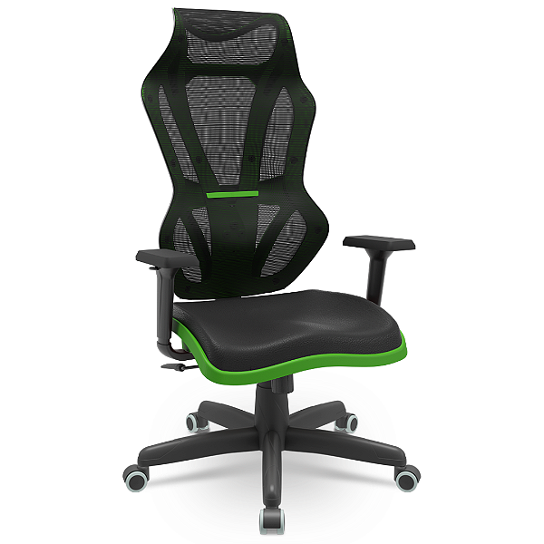 Cadeira Gamer Escritório Verde Vizon Relax Tela PX095 Cadeira Brasil