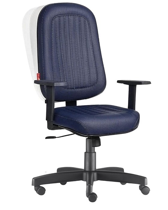Cadeira Presidente Giratória Milão MLP04C061 Azul Marinho Sintético - Cadeira Brasil