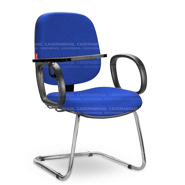 Cadeira Universitária Escolar Diretor com Prancheta Escamoteável Pés S Cromado Turim TRD56