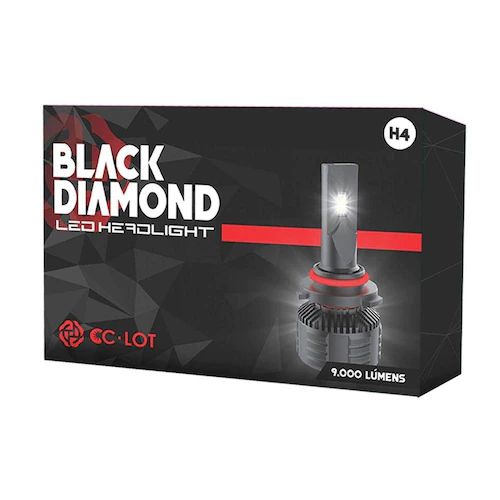 KIT LED BLACK DIAMOND H4 9000LM CCLOT JR8