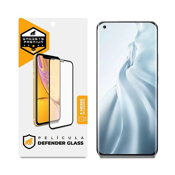 Película para Xiaomi Mi 11 5G - Defender Glass Preta - Gshield
