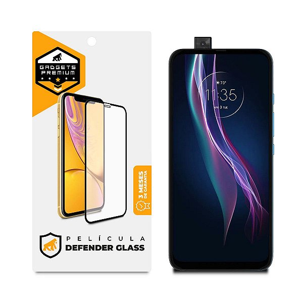 Película para Motorola Moto One Fusion Plus - Defender Glass Preta - Gshield