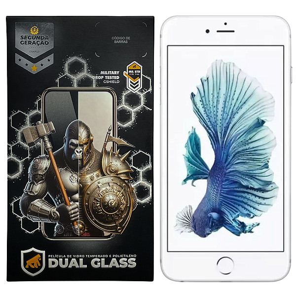 Película para iPhone 6 e 6S - Dual Glass Preta - Gshield