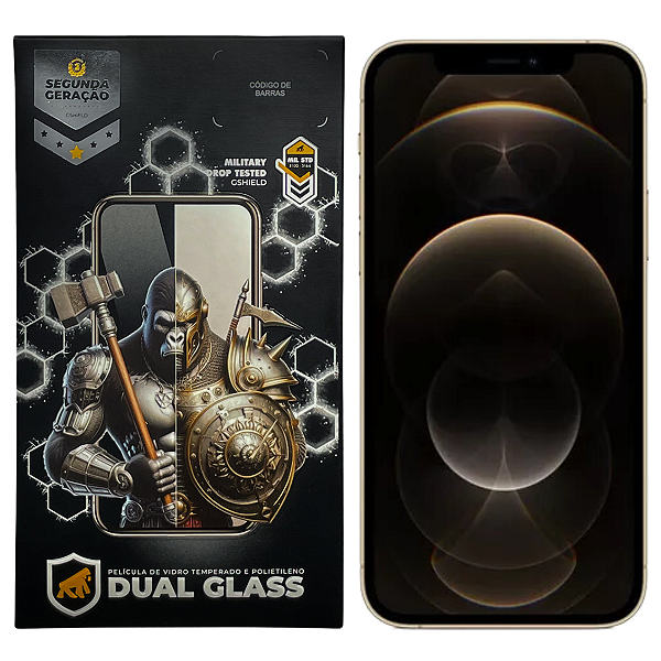 Película para iPhone 12 - Dual Glass Preta - Gshield