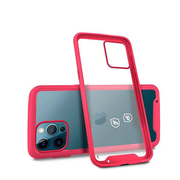 Para iPhone 13 Pro 2 em 1 360 Titular Invisível Corda Capa para Celular  (Vermelho Rosa)