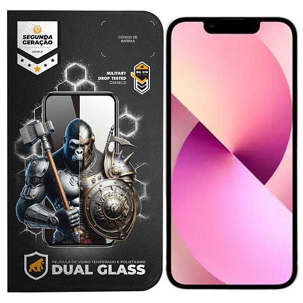 Película para iPhone 13 Mini - Dual Glass Preta - Gshield