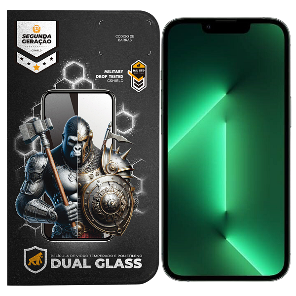 Película para iPhone 13 Pro - Dual Glass Preta - Gshield
