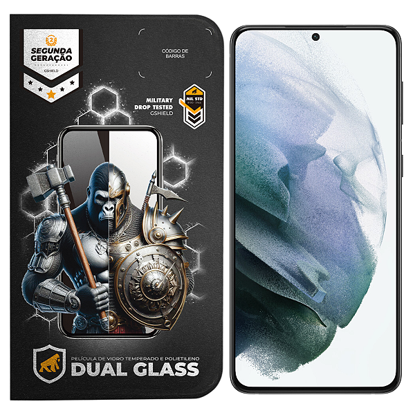 Película para Samsung Galaxy S21 Plus - Dual Glass Preta - Gshield