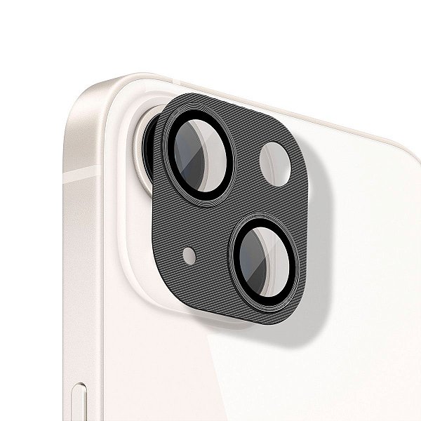 Protetor de Lente de Câmera de Alumínio para iPhone 13 - Preta - Gshield