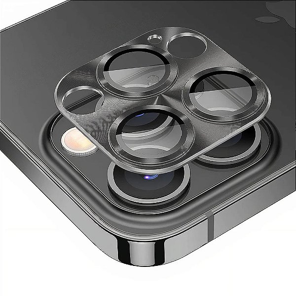Protetor de Lente de Câmera de Alumínio para iPhone 13 Pro - Preta - Gshield