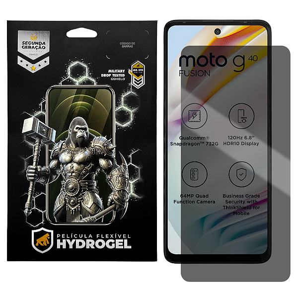 Película para Motorola Moto G40 Fusion - Privacidade Hydrogel - Gshield