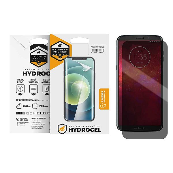 Película para Motorola Moto Z3 Play - Privacidade Hydrogel - Gshield