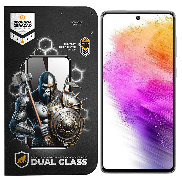 Película para Samsung Galaxy A73 5G - Dual Glass Preta - Gshield