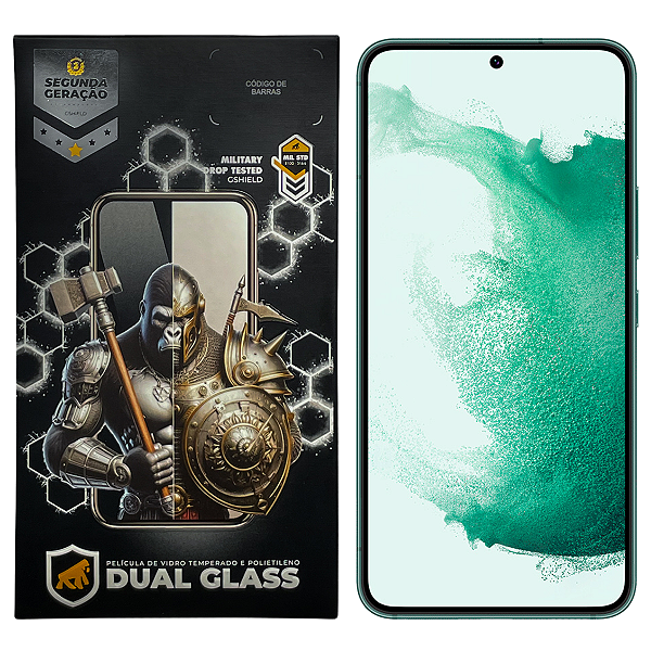 Película para Samsung Galaxy S22 Plus - Dual Glass Preta - Gshield