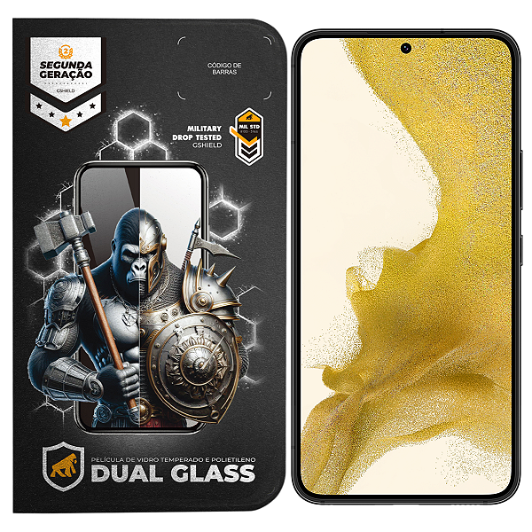 Película para Samsung Galaxy S22 - Dual Glass Preta - Gshield