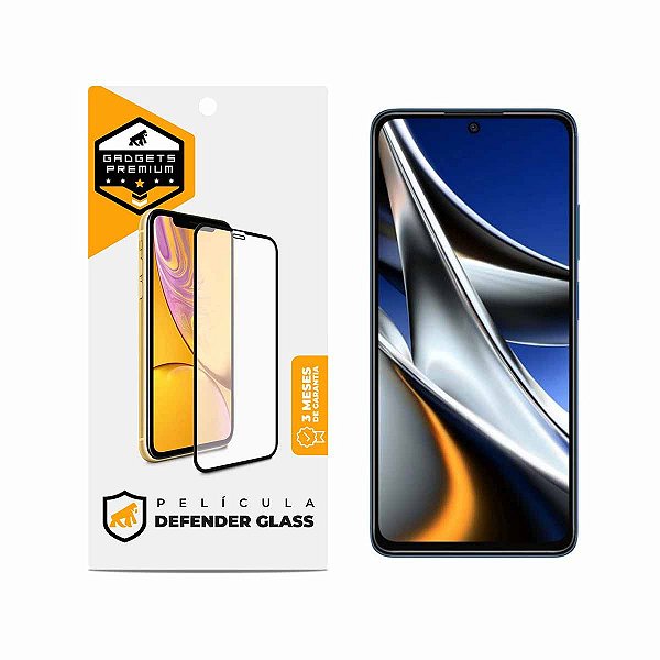 Película para Xiaomi Poco X4 Pro 5G - Defender Glass Preta - Gshield