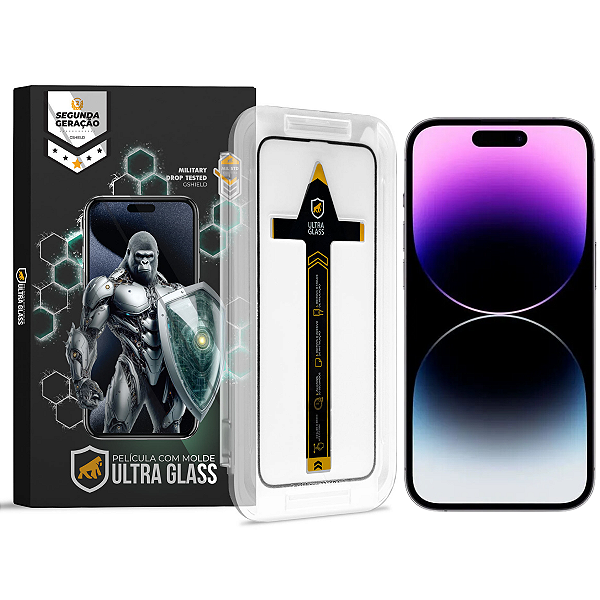 Película para iPhone 14 Pro - Ultra Glass - Preta - Gshield