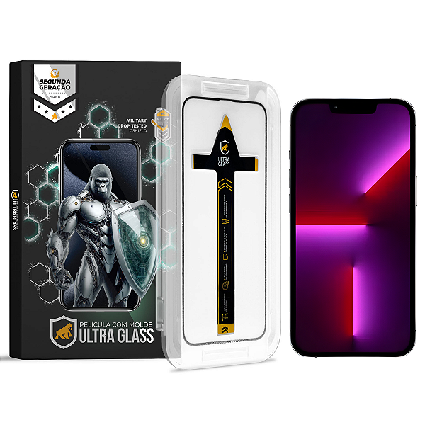 Película para iPhone 13 Pro - Ultra Glass - Preta - Gshield